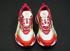 [384747 01] NEW KID’S PUMA RS-FAST GLITZ JR WHITE HIGH RISK RED TEAM GOLD PK67