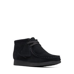 Clarks Kids Wallabee Boot O Black Suede 26168044