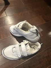 Athletech Unisex White Walking Sneakers Size 10.5 M With Hook Loop Shoes