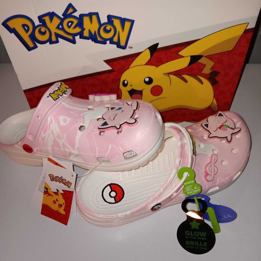 Crocs Pokémon Jigglypuff Glow in the Dark Clog Unisex US m10/w12 EU 43-44
