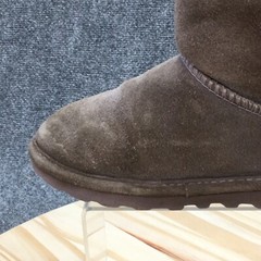 Bearpaw Boots Youth 2 Elle Shearling Gray Cow Suede Pull On Comfort Ankle Top