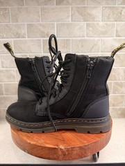 Dr. Martens JUNIOR COMBS Extra Tough Poly Casual Boots Black Size 2