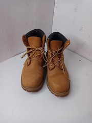 Timberland Boots Size 5.5M Ankle Combat Waterproof Nubuck Leather Lace-Up Tan