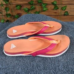 Adidas Supercloud Plus Kids Flip Flop Sandals Size 5 Casual Beach Orange Pink