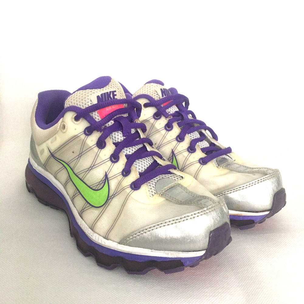 Nike Air-Max Shoes Youth Size 6 Gray White Athletic Running Sneakers