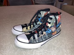 SUPERMAN DC COMICS CONVERSE CHUCK TAYLOR SNEAKERS SHOES YOUTH SIZE 2
