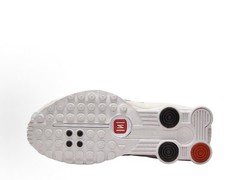 Nike Shox R4 White Phantom Red Running Shoes CW2626-102 GS Size 6.5-7Y