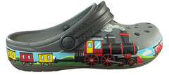 Kids Crocs Fun Lab Train Band Clog Slate Grey Kids Size J3 NWT 2018
