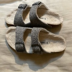 Birkenstock Wool Fur Winter Sandal Double Buckle Size 32 205 L1 Kids Italy