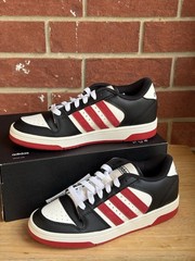 New Adidas Breakstart Red Black White Size 6 Youth Sneakers Retro Shoes