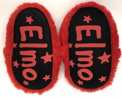 Child’s Sz 4 Red Slippers Elmo Sesame Street Boys Girls Kids Slip-On Shoes