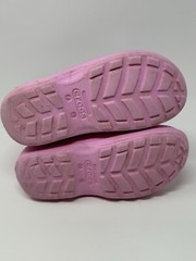 Crocs Handle It Rain Boots Pink Size J2 Kids Youth Girls Waterproof Pull-On