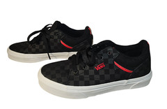 Vans Seldan Youth Size 4 Black White Canvas Skate Shoes Skatecore Grunge classic