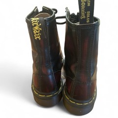 Doc Martens 1460 Burgundy Leather Combat Streetwear Gorpcore Boots Boys Size 3
