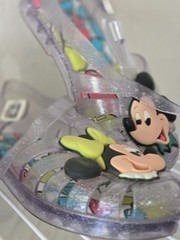 Mini Melissa Disney 100 Clear Glitter Strappy Sandals Mickey Minnie Kids 3