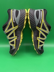 Salomon Speed Cross Sneakers Black Gray Yellow Hiking Trail Shoes 414471 SZ 5