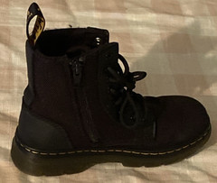 Dr. Martens Youth Combs Canvas/Leather Boot Sz 13 Black