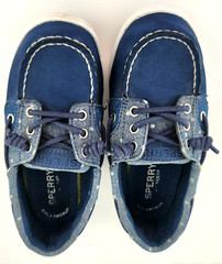 Sperry Shoresider 3 Eye Kids Youth Unisex Size 13M Boat Shoe Blue White
