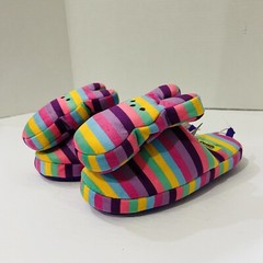 Peeps Bunny Slippers Small 8” Amulti-color stripes Kids