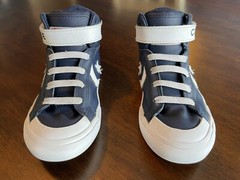 Converse All Star PRO BLAZE STRAP LEATHER Navy Pre-Owned Size 1