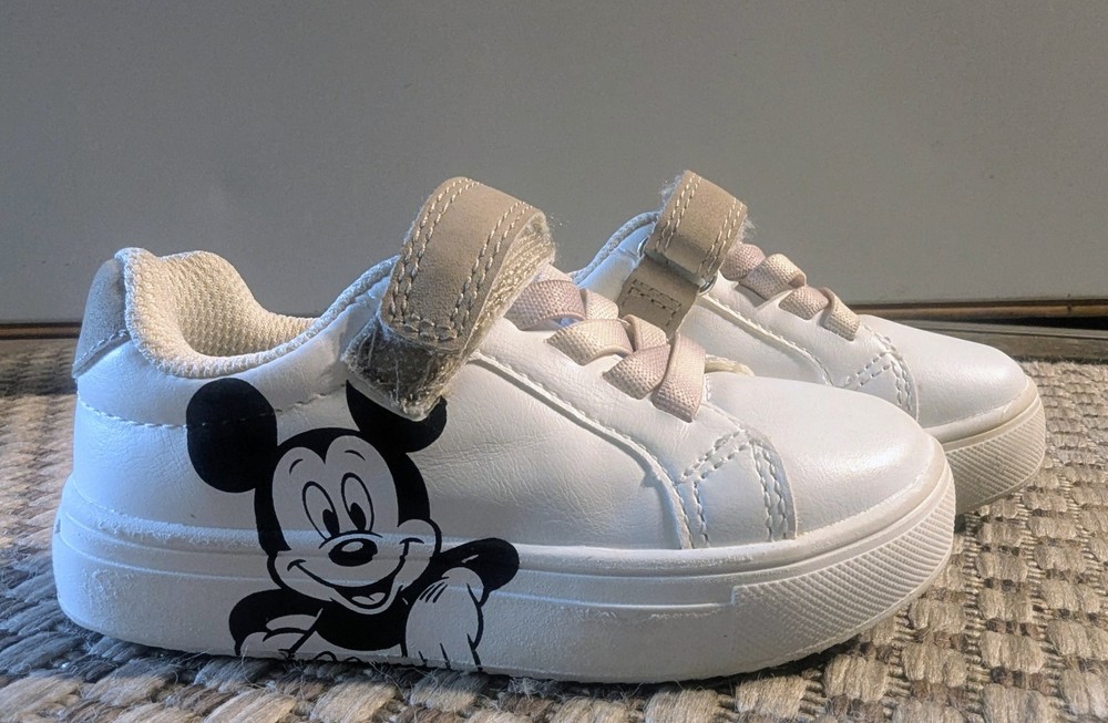 Disney Mickey Mouse White Unisex Toddler Sneakers Size 8 Disneyworld