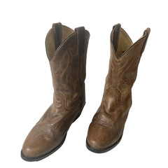 Cody James Brown Leather Cowboy Western Boots Junior Youth Big Kids‘ 3 D Pull On