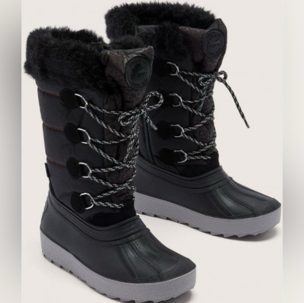 Pajar Canada Olga Kids 3Y Waterproof Winter Snow Boots Warm Black Made In Italy