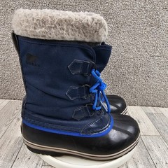 Sorel Yoot Pac Snow Boots Youth Size 4 Nylon Waterproof Winter Navy Blue