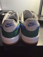 Nike Force 1 Low Grey Fog Green Racer Blue Kids 1.5Y IF1673-011