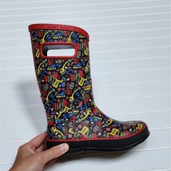 Bogs Construction Vehicle Print Rain Boots Size 2 Big Kids