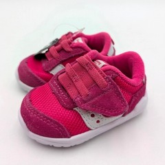 Saucony S-Jazz Crib Sneaker Hook & Loop Kids Baby Pink/White Size US1M EU17