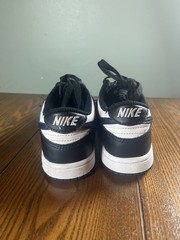 Nike Nike Dunk Low Black/White Colorblock Leather Lace-Up Kids US 1Y