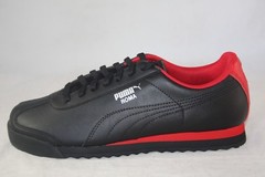 PUMA ROMA BASIC JUNIOR 354259 45 BLACK-TOREADOR-SILVER SIZE 7