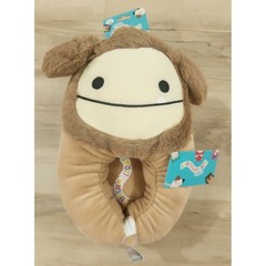 Squishmallows Benny the Bigfoot Plush Slippers Kids Size 6-7 Brown NWT