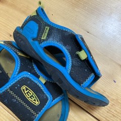 Keen Knotch River 7 Open Toe Sandal Black Turquoise Support Waterproof Hook &Loo