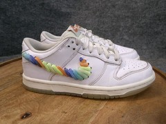Nike Dunk Low GS ‚Rainbow Swoosh‘ GS Size 4Y White Multicolor Shoes FN4861-100