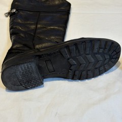 Dolce & Gabbana Junior Kids 33 Leather Boots Black with Back Zipper Size 33 D&G