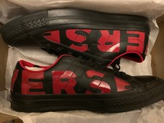 KidsCONVERSE CHUCK TAYLOR ALL STAR 1 ONE STAR OX SHOES Black/Red 260913C Size 7