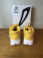 Fila Disruptor II Premium Repeat Yellow Size 5.5 with Original Box