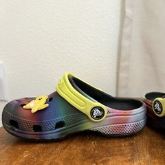 Crocs Classic Clogs Primary Rainbow Tie Dye Kids Clogs Size Childrens 7 Pokémon