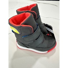 Sorel Whitney II Strap Waterproof Insulated Winter Boots Grey Red Kids 5