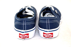 VANS AUTHENTIC NAVY/TRUE WHITE LOW TOP YOUTH LITTLE KIDS SHOE SIZE