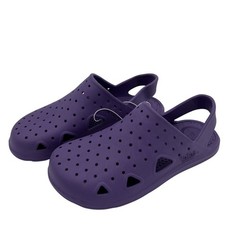 Purple Kids Slip-On Clogs With Adjustable Strap & Ventilation Holes US 2-3