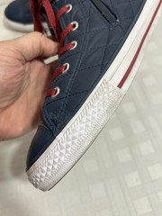CONVERSE Chuck Taylor SIDE ZIP Blue QUILTED Junior Youth Size 6 Boy Girl Shoe