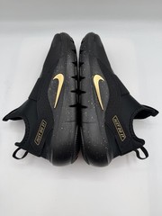 Nike Flex Runner 4 SE (GS) Slip On Sneaker,Youth 6Y,EU 38.5,Black/Gold,DAMG. BOX