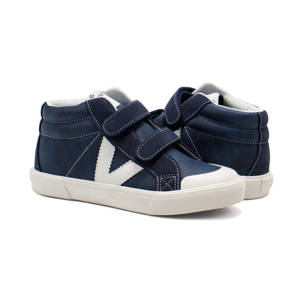 Kids High Top Sneakers Adjustable Hook and Loop Shoes by Victoria
