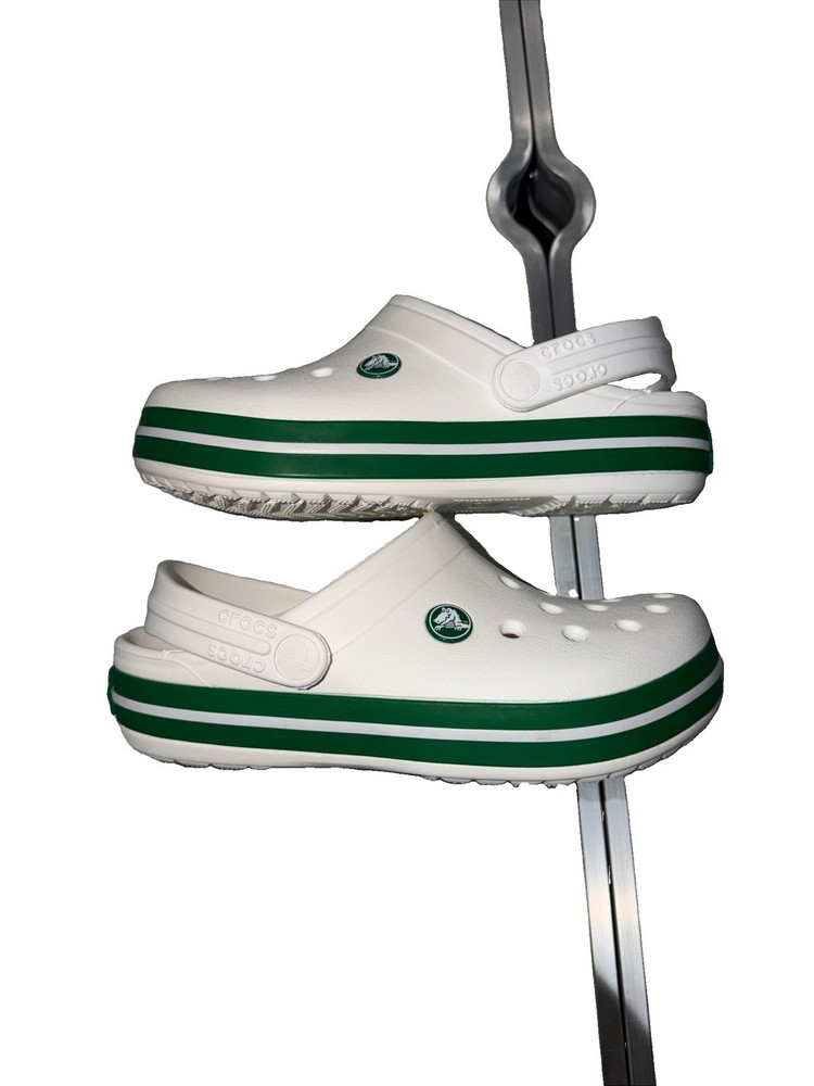 White And Green Crocs 3