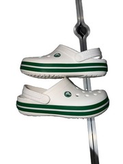 White And Green Crocs 3