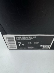 Nike Kobe 9 Low EM GS Black University Gold FV3607-003 Size 7Y