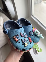 Crocs Disney Stitch Classic Unisex Kids Blue Slip On Clog US 8 Character Charm